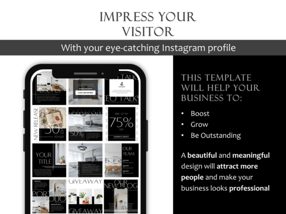Dark Instagram Template KIT BUNDLE