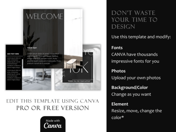 Dark Instagram Template KIT BUNDLE