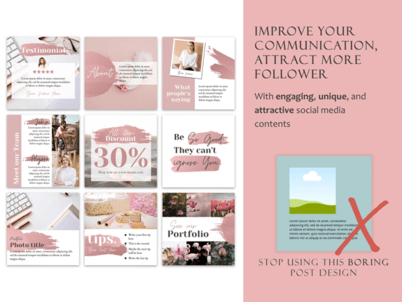 Blush Pink Instagram Template Kit