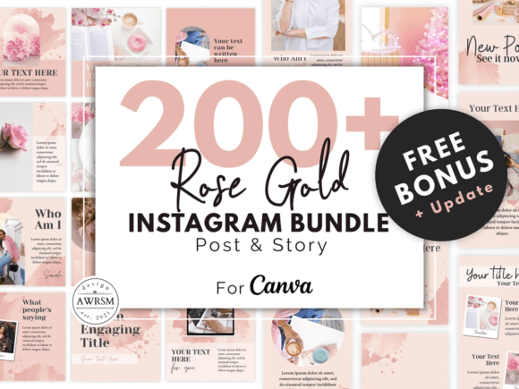 Rose Gold Instagram Boost Template