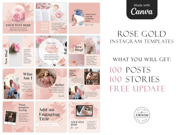 Rose Gold Instagram Boost Template