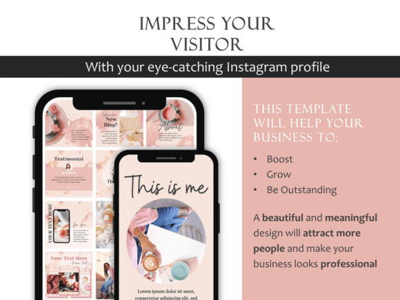 Rose Gold Instagram Boost Template