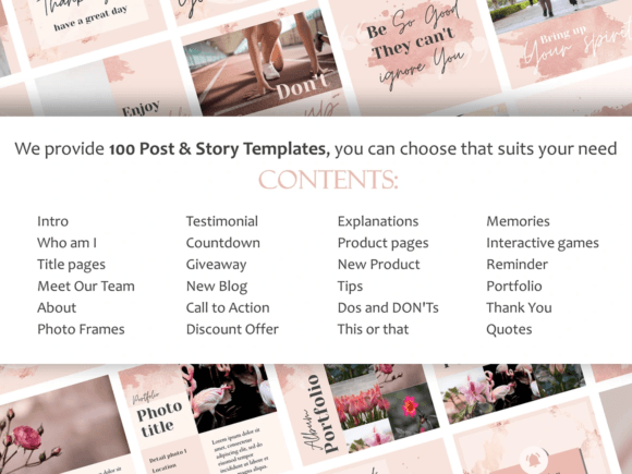 Rose Gold Instagram Boost Template