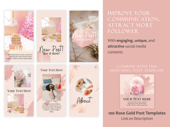 Rose Gold Instagram Boost Template