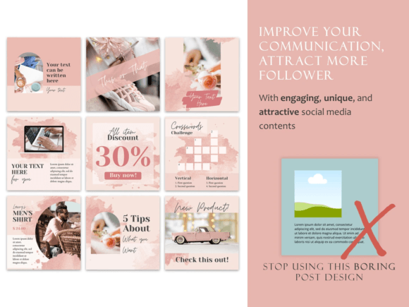 Rose Gold Instagram Boost Template