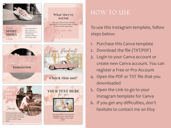 Rose Gold Instagram Boost Template
