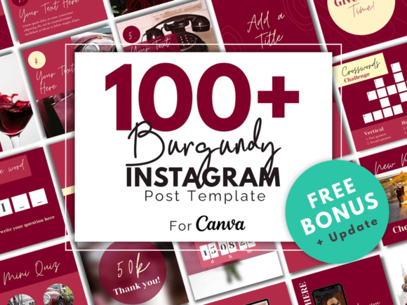 Beauty Burgundy Instagram Canva
