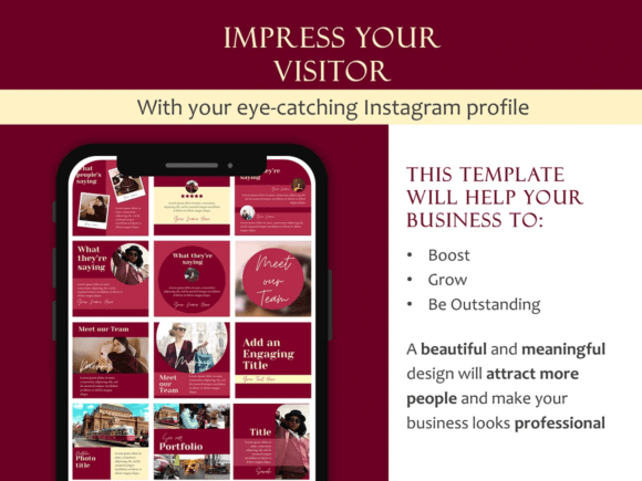 Beauty Burgundy Instagram Canva