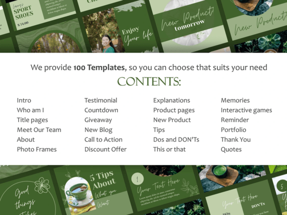 Natural Green Instagram Template