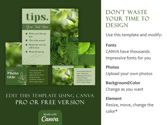 Natural Green Instagram Template