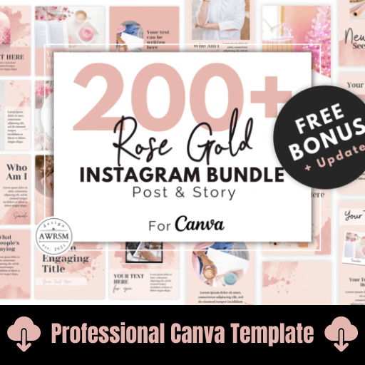 Rose Gold Instagram Boost Template