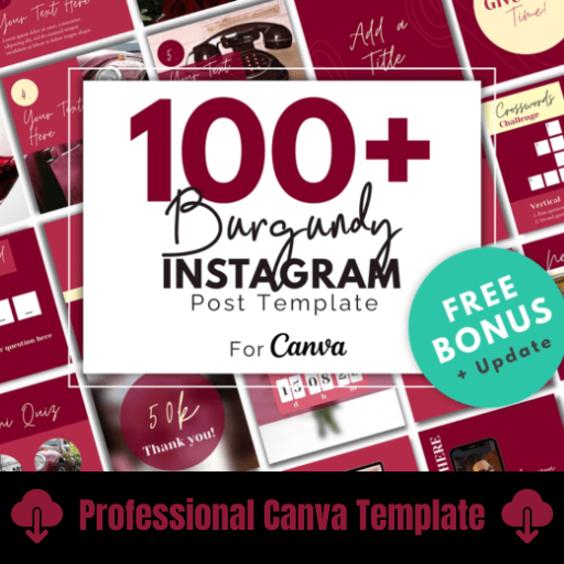 Beauty Burgundy Instagram Canva