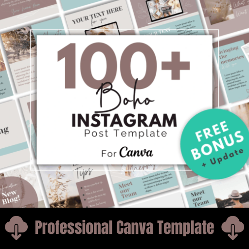 Boho Beauty Instagram Template Canva