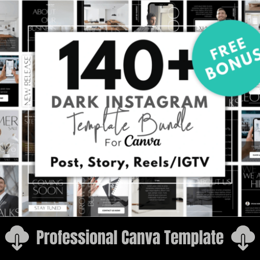 Dark Instagram Template KIT BUNDLE