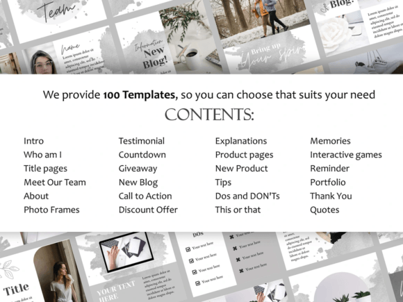 Silver Instagram Post Template Canva
